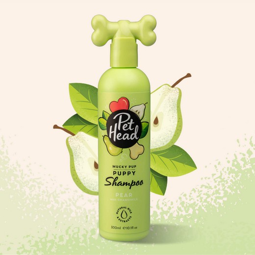 shampoing mucky puppy, désodorisant parfum poire 300 ml - pet head