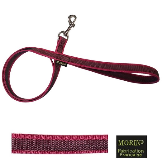 Laisse gomme avec poignée - Fuschia