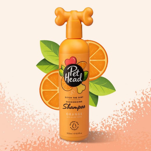 Shampoing Ditch the Dirt, désodorisant parfum ORANGE 300 ml - PET HEAD