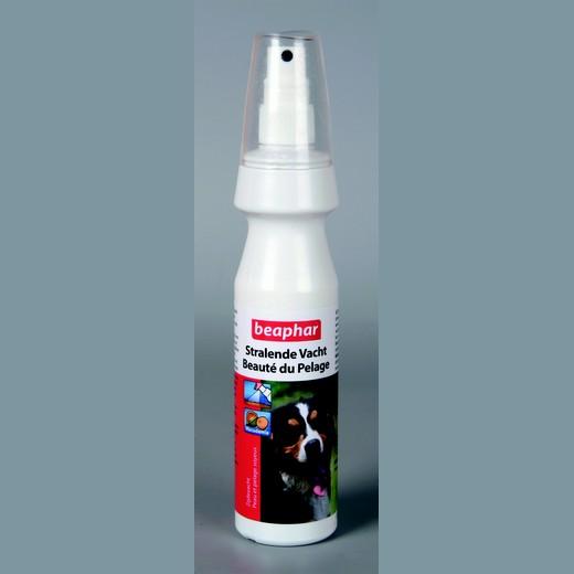 Spray lustreur de poils pour chien.