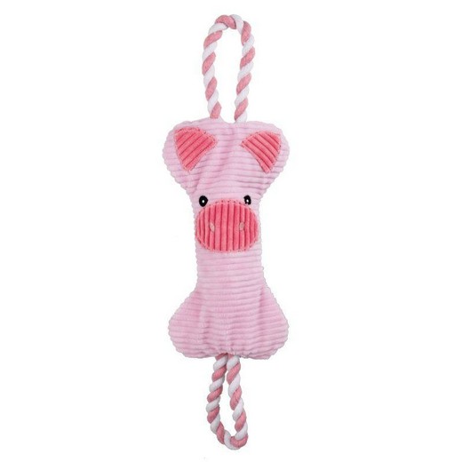 Peluche avec corde, un jouet deux en un pour chien Peluche avec corde, un jouet deux en un pour chien