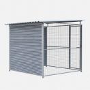 Chenil d�angle en composite WPC + panneaux grillage MKS - 2m x 2 m - image 6