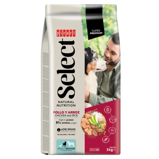 Select Dog Adult Medium - Poulet et riz Select Dog Adult Medium - Poulet et riz