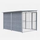 Chenil d�angle en composite WPC + panneaux grillage MKS - 3 m x 2 m - image 6