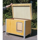 Niche bois CONFORT ISOLEE toit plat pour chien - image 3