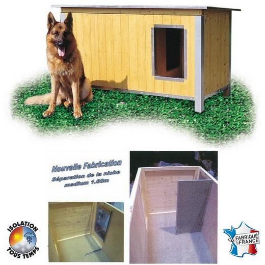 Niche chien en bois, niche chien CONFORT toit incliné : Morin. accessoires  et Niche bois pour chien - Bancs de couchage