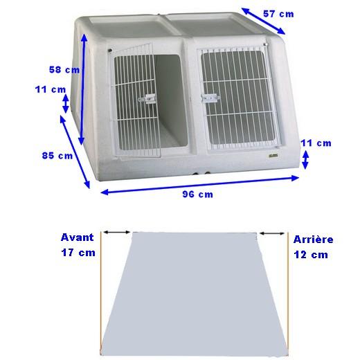 Cage de transport pour chiens DogBox Pro double. Caisses de transport.  Morin : Accessoires pour le transport et le voyage en voiture, pour chien  et chat