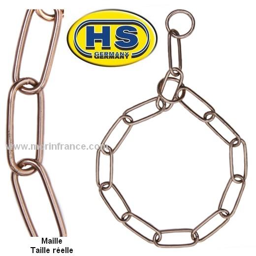 Collier étrangleur pour chien, acier chromé, Qualité Pro HS